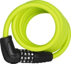 Abus Spiral Cable Lock NUMERO 5510C/180/10 Lime