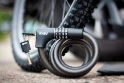 RAVE Spiral Lock 2 In 1 Pro 5 - Combination Lock Incl. 2 Keys - 120 Cm / 15 Mm -Bicycle Supplies R100125 Spiralschloss 2 in 1 4 1280x1280